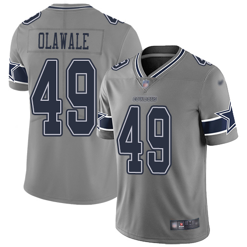 Men Dallas Cowboys Limited Gray Jamize Olawale #49 Inverted Legend NFL Jersey